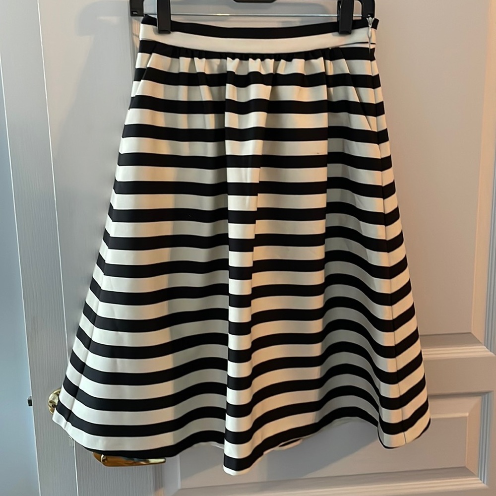 Black and White striped skirt